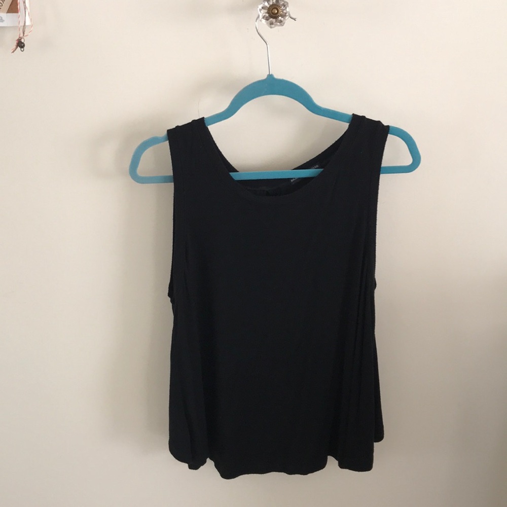 Brandy Melville Open-back Black Tank
